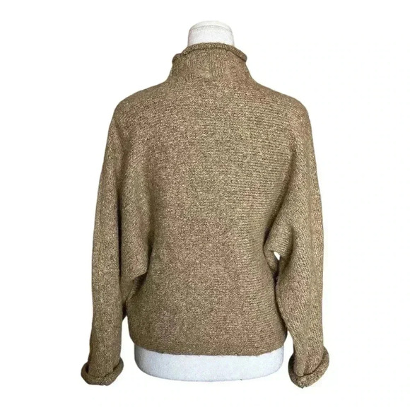 William Rast Beige Mock Neck Cropped Boxy Oversized Cozy Sweater Women’s S - Picture 3 of 6